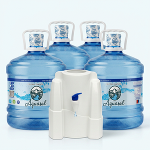 Pack Inicial 12 L: 4 Bidones 12 L c/manilla + Dispensador Sobremesa