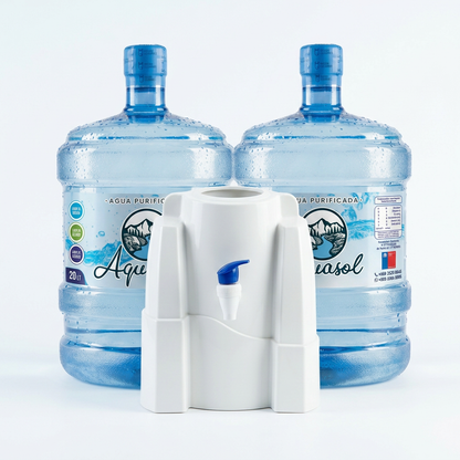 Pack Inicial 2 Bidones Nuevos + Dispensador Aguasol