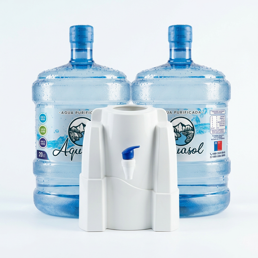 Pack Inicial 2 Bidones Nuevos + Dispensador Aguasol