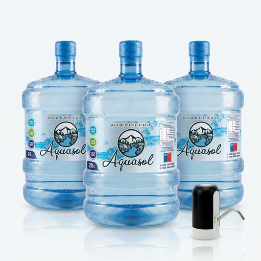 Pack Inicial Bomba USB + 3 Bidones 20 L Aguasol