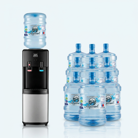 Comodato Dispensador Compresor Frío-Calor + 10 Bidones Aguasol